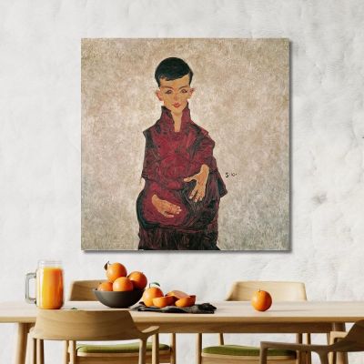 Reiner Boy Portrait Herbert Reiner Egon Schiele, esh137 canvas print