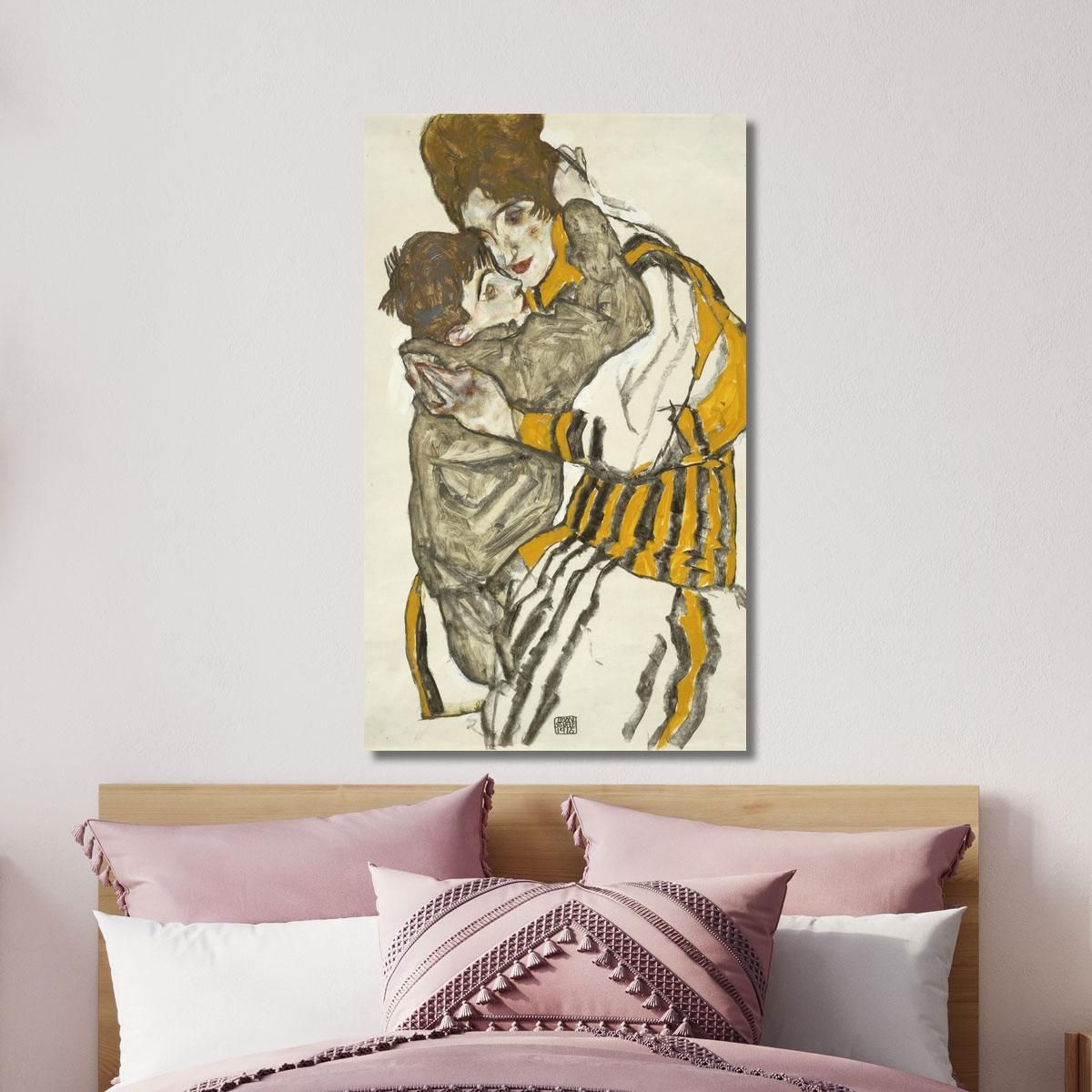 La Moglie Di Schiele Con Il Suo Piccolo Nipote Egon Schiele esh141 quadro stampa su tela