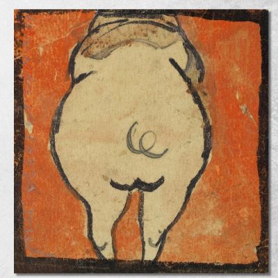 Maiale Visto Da Dietro Egon Schiele esh144 quadro stampa su tela