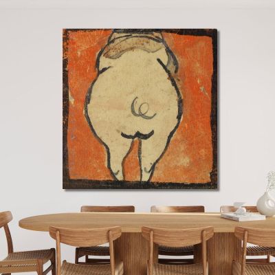 Pig From Behind Egon Schiele, esh144 canvas print