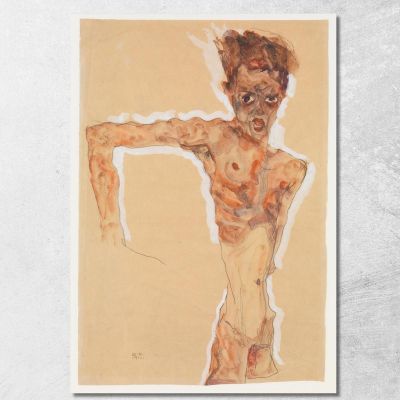 Autoritratto Egon Schiele esh151 quadro stampa su tela
