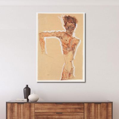 Autoritratto Egon Schiele esh151 quadro stampa su tela Autoritratto Egon Schiele esh151 quadro stampa su tela