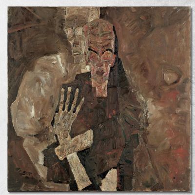Il Veggente Ii (Morte E Uomo) Egon Schiele esh162 quadro stampa su tela