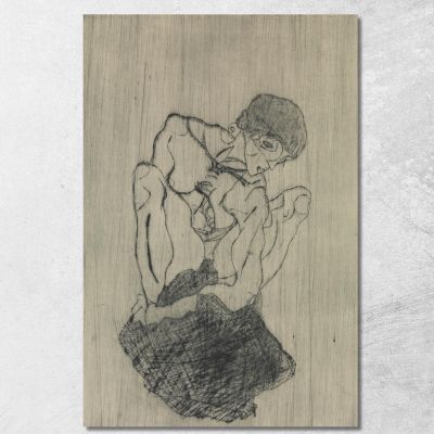 Dolore Egon Schiele esh170 quadro stampa su tela