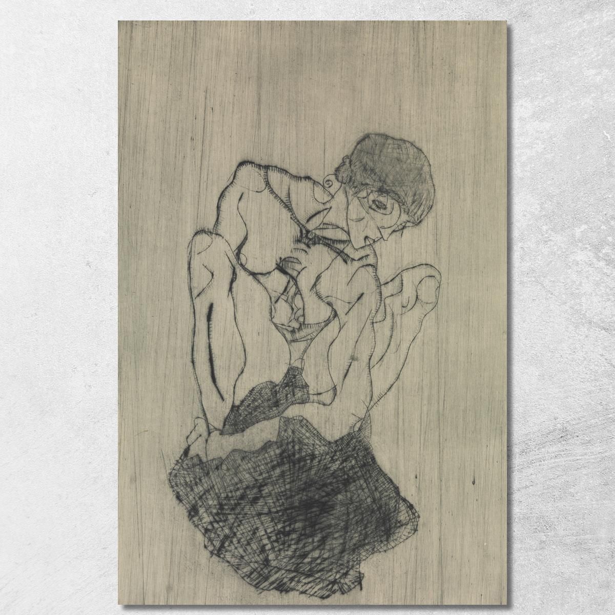 Dolore Egon Schiele esh170 quadro stampa su tela Dolore Egon Schiele esh170 quadro stampa su tela