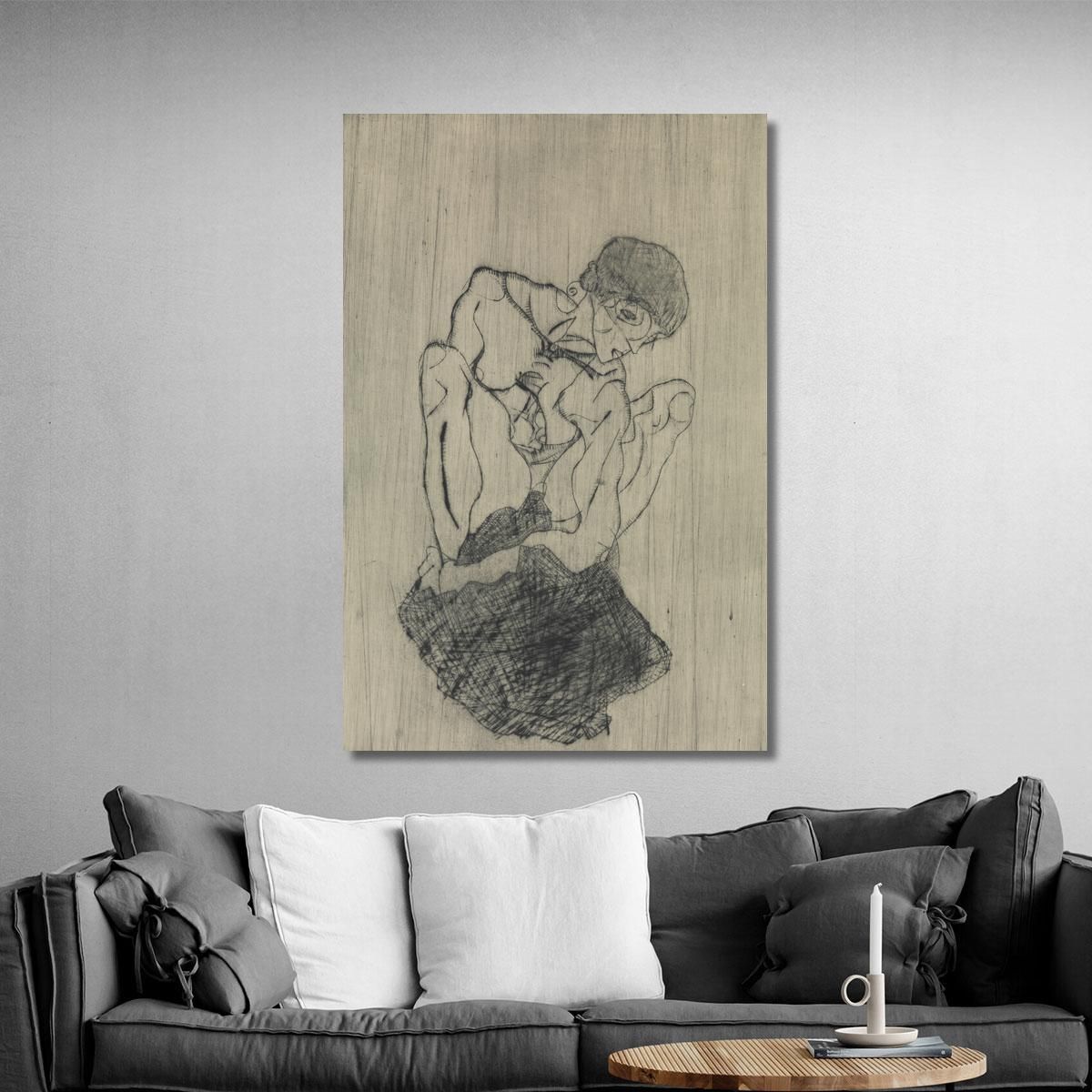 Dolore Egon Schiele esh170 quadro stampa su tela