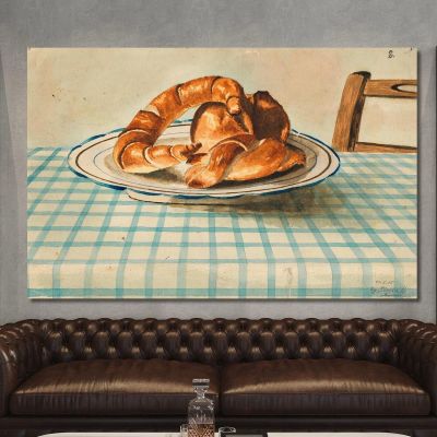 Natura Morta Con Piatto Di Dolci Egon Schiele, esh184 quadro stampa su tela