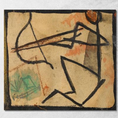 Omino Con Arco E Freccia Egon Schiele esh188 quadro stampa su tela