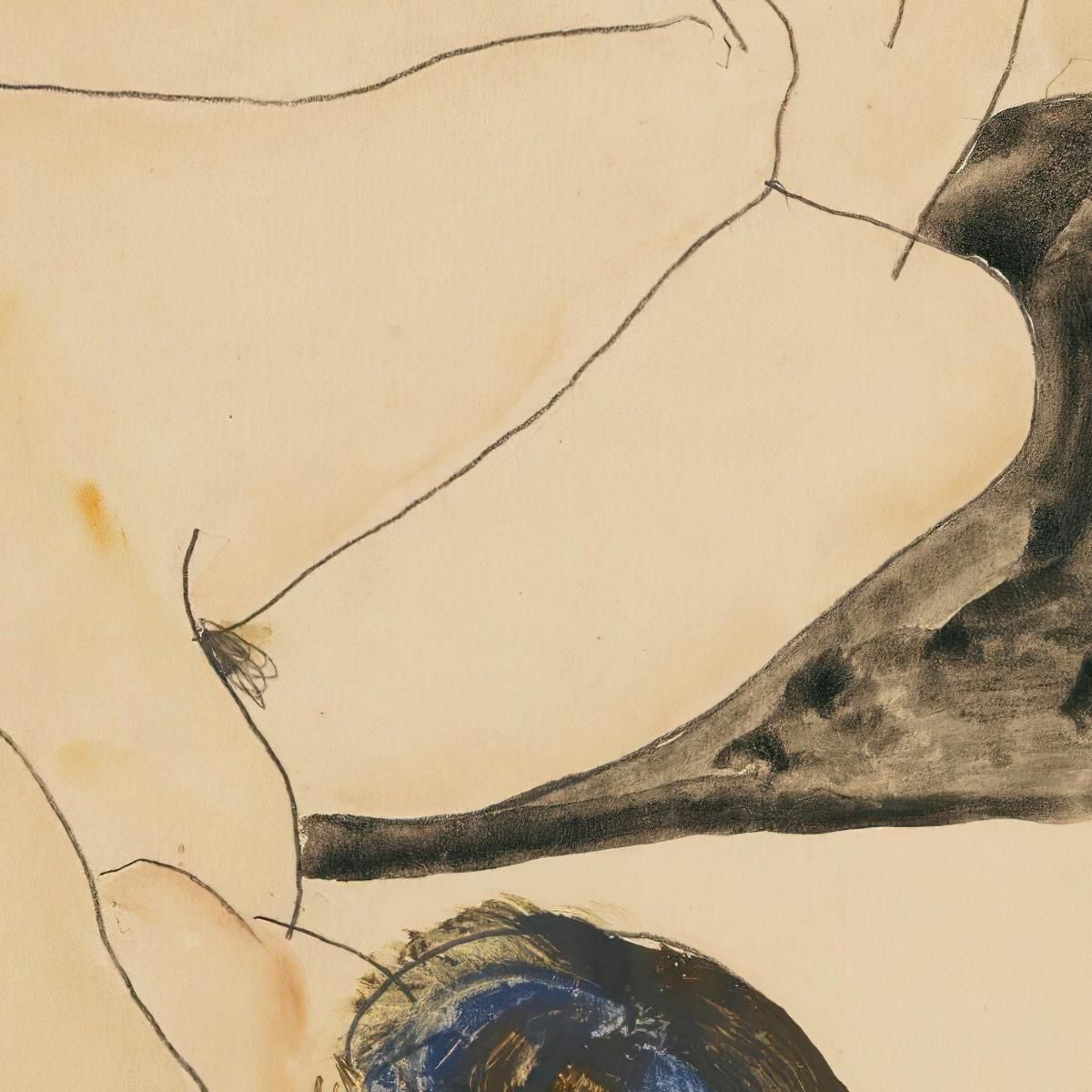 Due Figure Reclinate Egon Schiele esh196 quadro stampa su tela