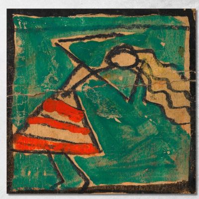 Ballerina Con Gonna Rosso-Bianca Egon Schiele esh200 quadro stampa su tela