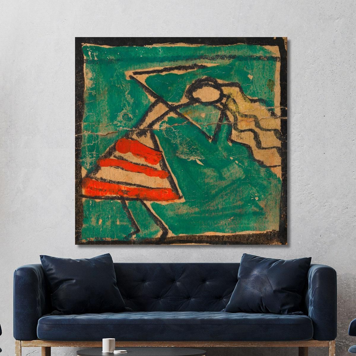 Ballerina Con Gonna Rosso-Bianca Egon Schiele esh200 quadro stampa su tela