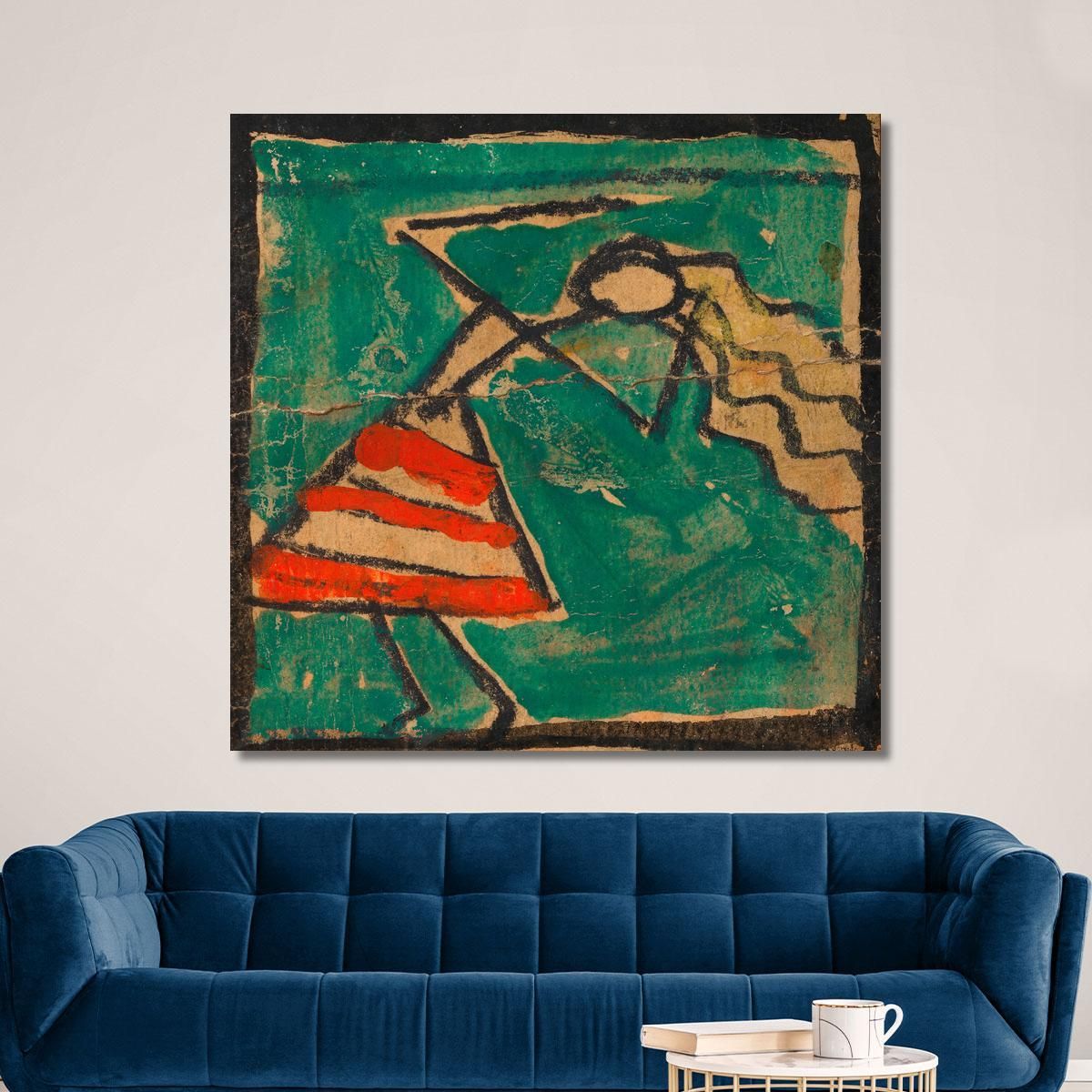 Ballerina Con Gonna Rosso-Bianca Egon Schiele esh200 quadro stampa su tela