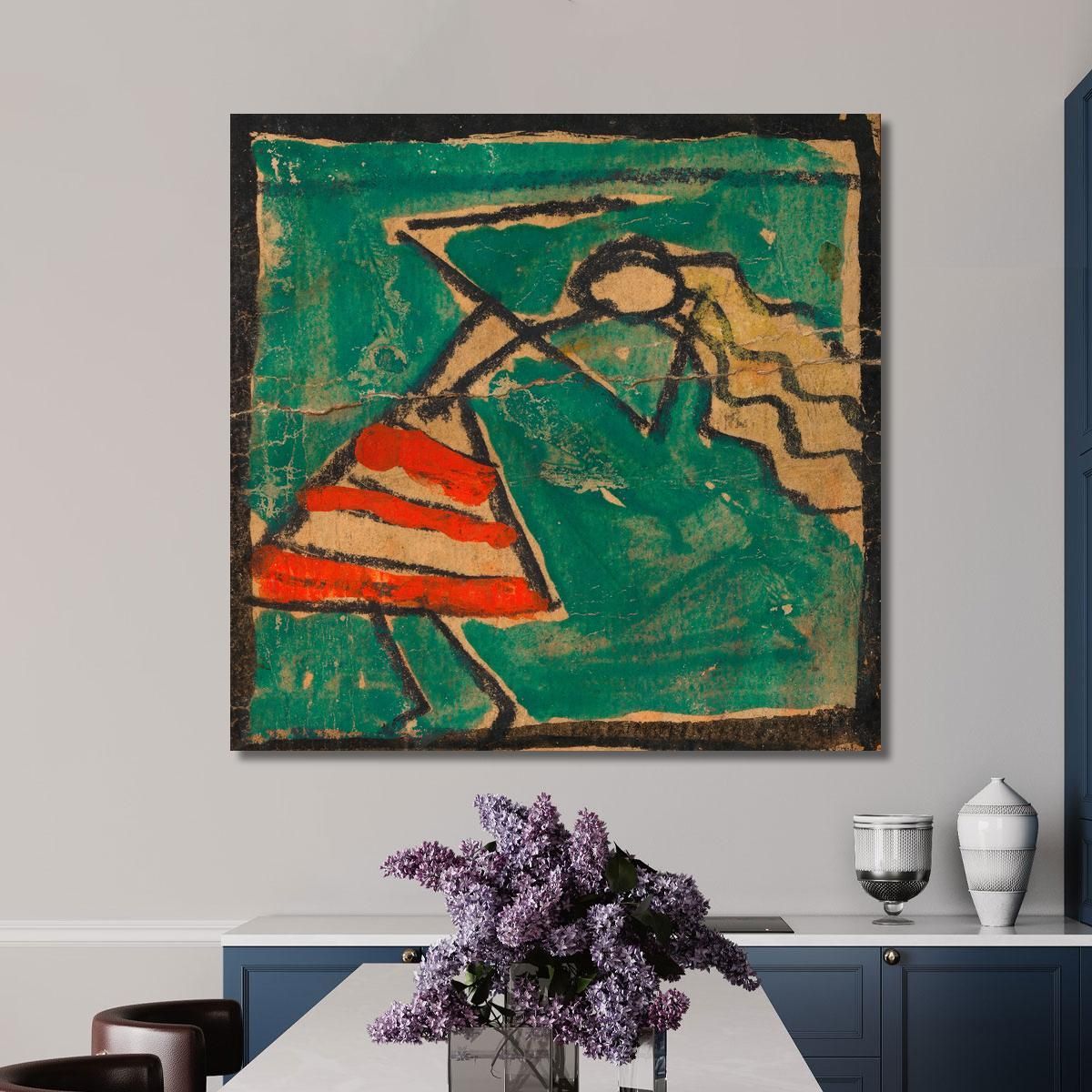 Ballerina Con Gonna Rosso-Bianca Egon Schiele esh200 quadro stampa su tela