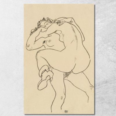 Due Amiche 2 Egon Schiele esh207 quadro stampa su tela