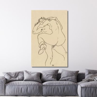 Two Friends 2 Egon Schiele, esh207 canvas print