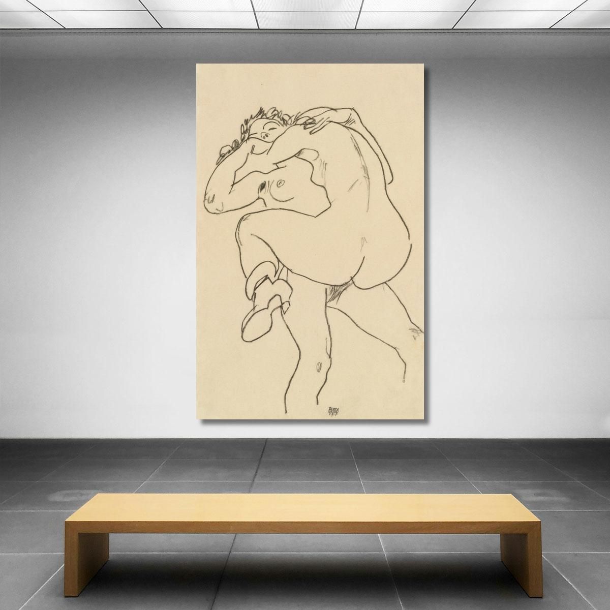 Due Amiche 2 Egon Schiele esh207 quadro stampa su tela