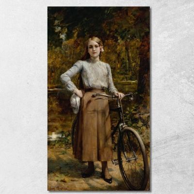 Bicicletta A Le Vésinet Léon François Comerre lfc5 quadro stampa su tela