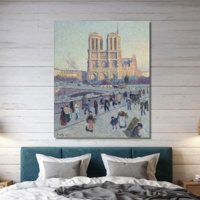 The Quai Saint-Michel And Notre-Dame Maximilien Luce, mlc109 canvas print