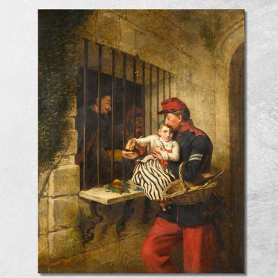 Interno Della Prigione Di Marsiglia: Una Scena Da "La Piccola Dorrit" William Powell Frith wpf7 quadro stampa su tela