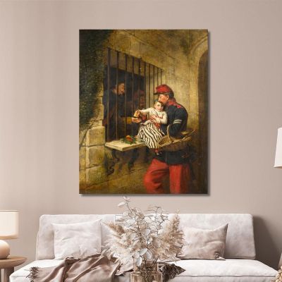Interno Della Prigione Di Marsiglia: Una Scena Da "La Piccola Dorrit" William Powell Frith wpf7 quadro stampa su tela