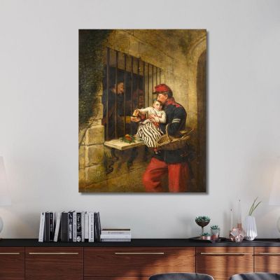 Interno Della Prigione Di Marsiglia: Una Scena Da "La Piccola Dorrit" William Powell Frith wpf7 quadro stampa su tela