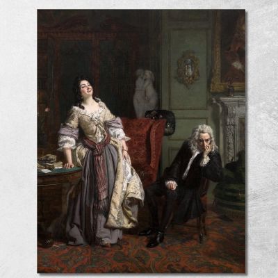 Pope Fa La Corte A Lady Mary Wortley Montagu William Powell Frith wpf14 quadro stampa su tela