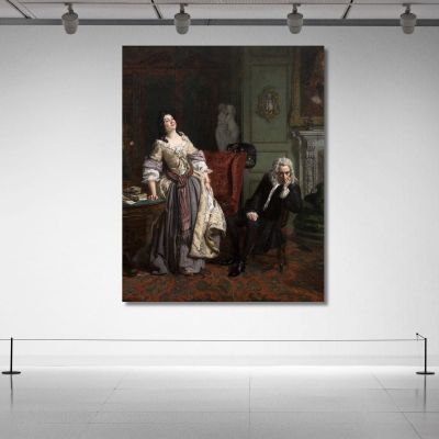 Pope Fa La Corte A Lady Mary Wortley Montagu William Powell Frith wpf14 quadro stampa su tela