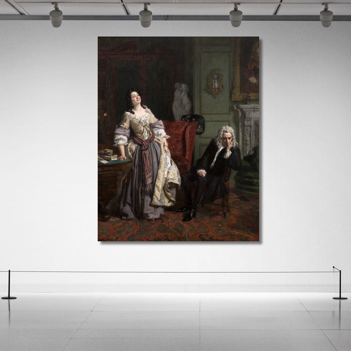 Pope Fa La Corte A Lady Mary Wortley Montagu William Powell Frith wpf14 quadro stampa su tela