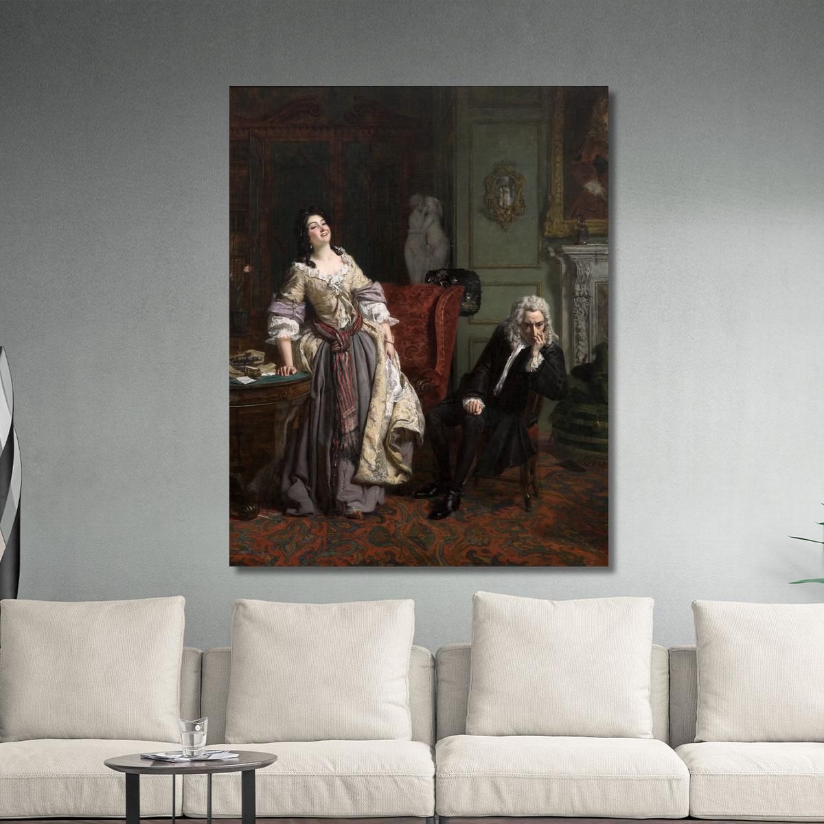 Pope Fa La Corte A Lady Mary Wortley Montagu William Powell Frith wpf14 quadro stampa su tela