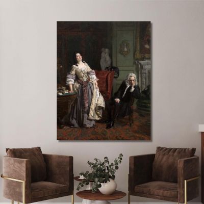 Pope Fa La Corte A Lady Mary Wortley Montagu William Powell Frith wpf14 quadro stampa su tela
