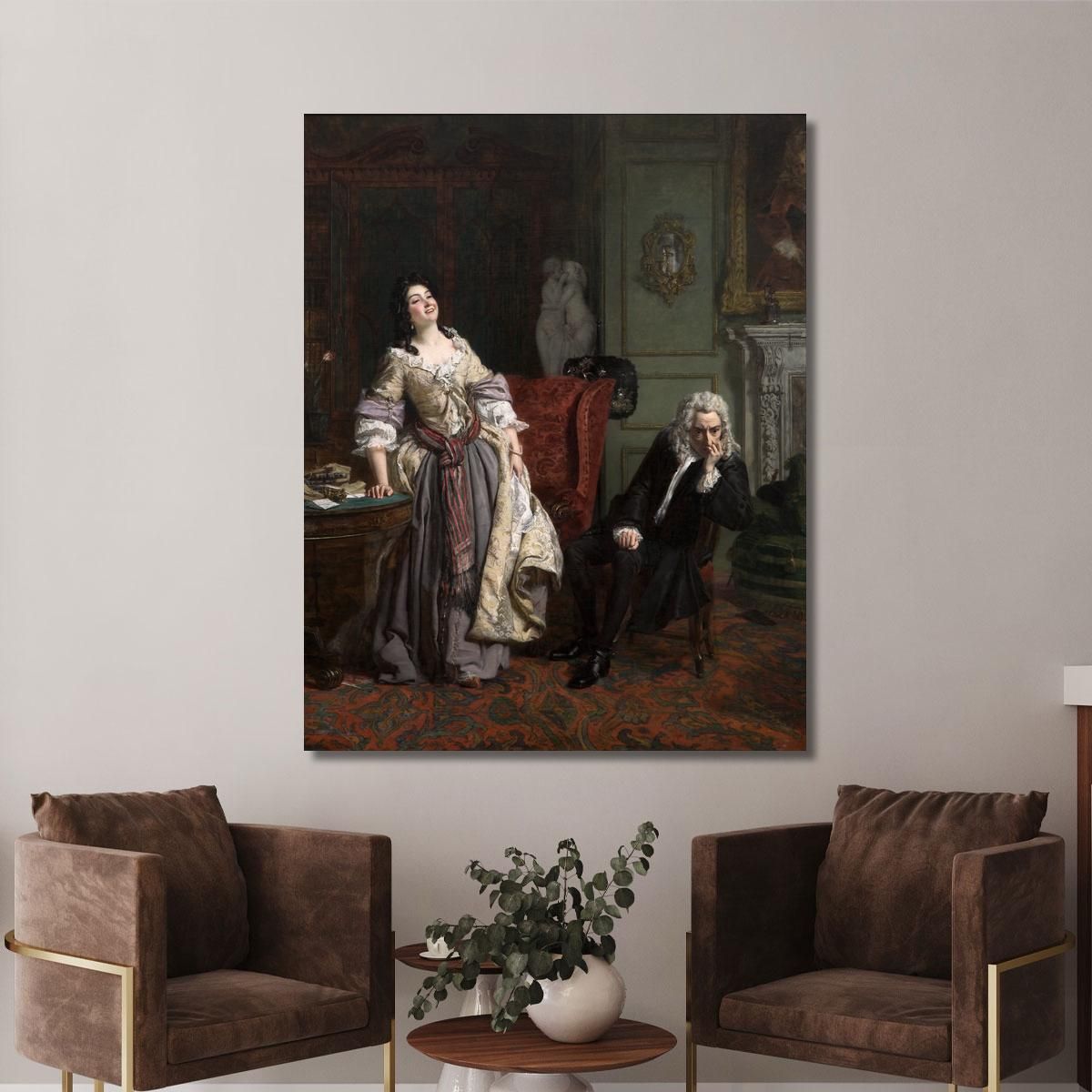 Pope Fa La Corte A Lady Mary Wortley Montagu William Powell Frith wpf14 quadro stampa su tela