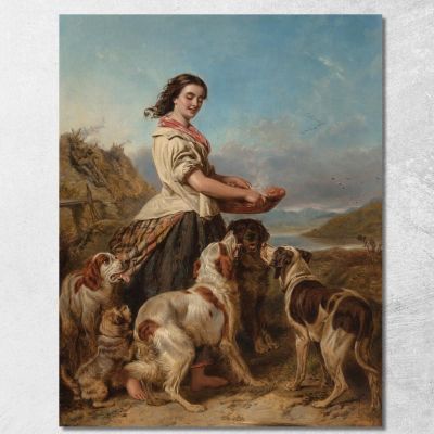 La Figlia Del Guardiacaccia William Powell Frith wpf20 quadro stampa su tela