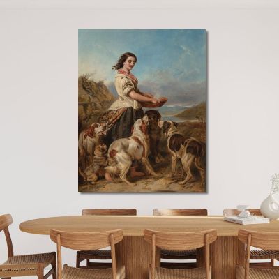 La Figlia Del Guardiacaccia William Powell Frith wpf20 quadro stampa su tela
