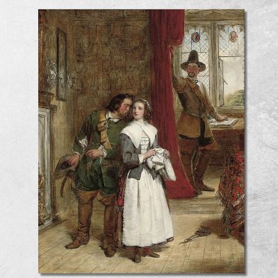 La Figlia Del Puritano William Powell Frith wpf22 quadro stampa su tela
