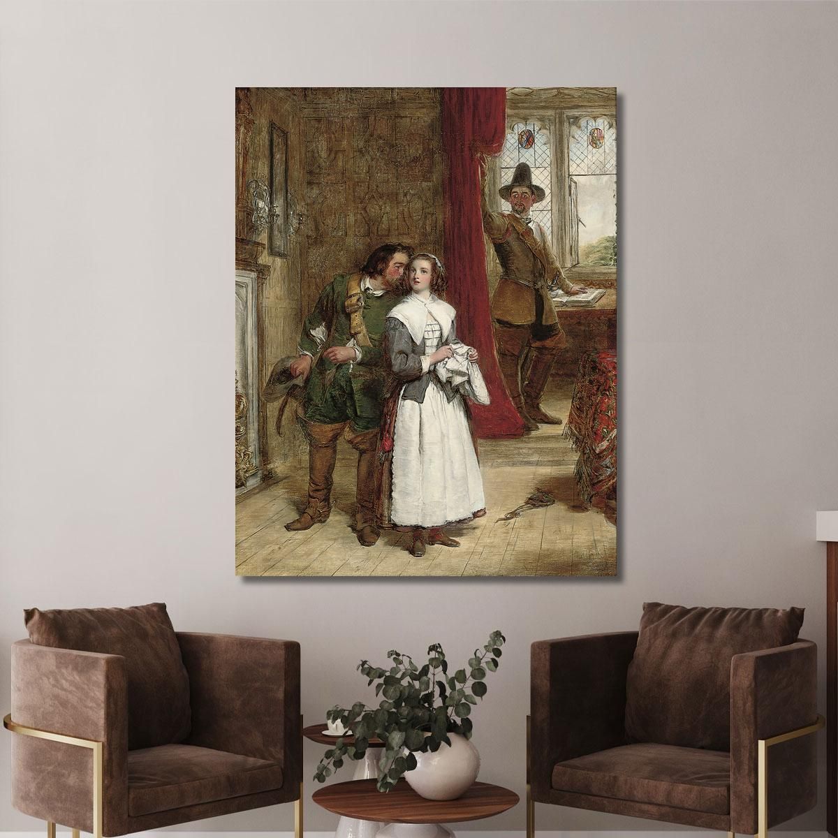 La Figlia Del Puritano William Powell Frith wpf22 quadro stampa su tela