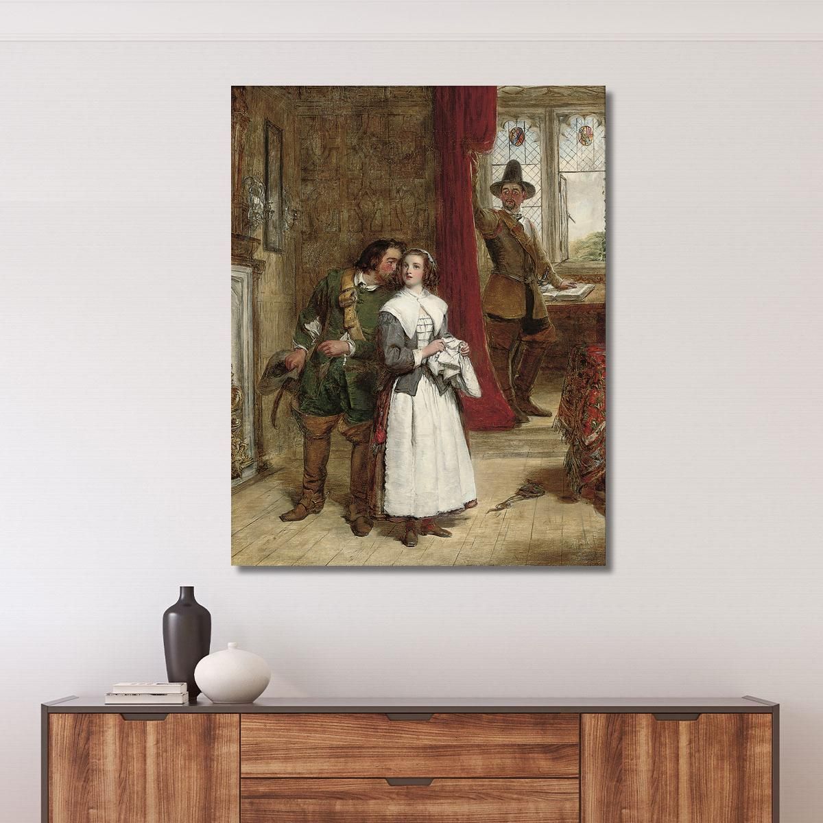 La Figlia Del Puritano William Powell Frith wpf22 quadro stampa su tela