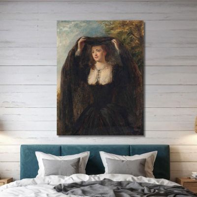 Il Velo William Powell Frith wpf27 quadro stampa su tela