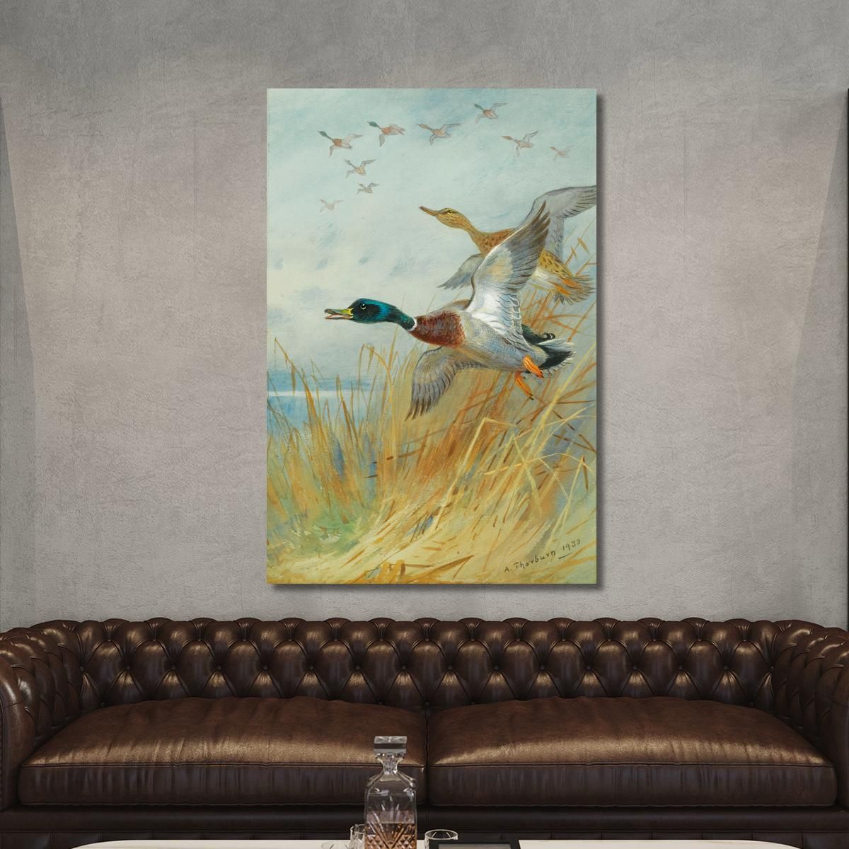 Germano Reale In Decollo Archibald Thorburn ath66 quadro stampa su tela