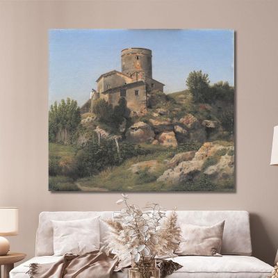 Un Edificio Cerca De Tor Di Quinto, En Las Afueras De Roma Christoffer Wilhelm Eckersberg, cwe1 cuadro en lienzo