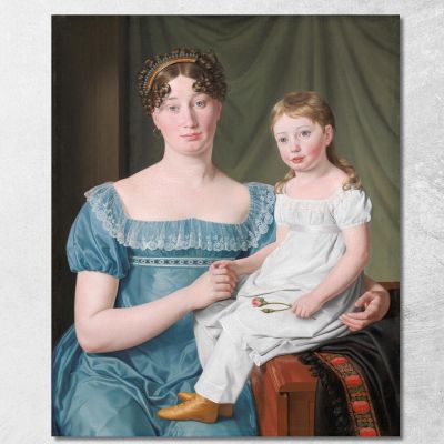 Portrait D'Une Noble Dame Christoffer Wilhelm Eckersberg cwe45 tableau impression sur toile 