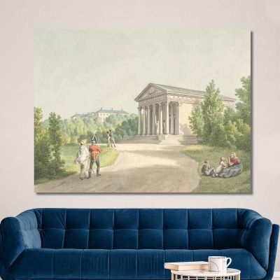 Vue Du Jardin De Frederiksberg Christoffer Wilhelm Eckersberg, cwe53 tableau impression sur toile
