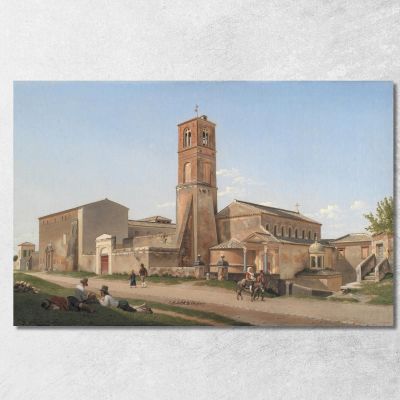 Sant'Agnese Hors Les Murs Rome Christoffer Wilhelm Eckersberg cwe58 tableau impression sur toile 