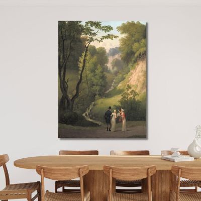 La Fente Du Diable Au Manoir De Liselund Île De Møn Christoffer Wilhelm Eckersberg cwe75 tableau impression sur toile 