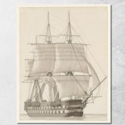 Navire De Ligne Russe Christoffer Wilhelm Eckersberg cwe87 tableau impression sur toile 