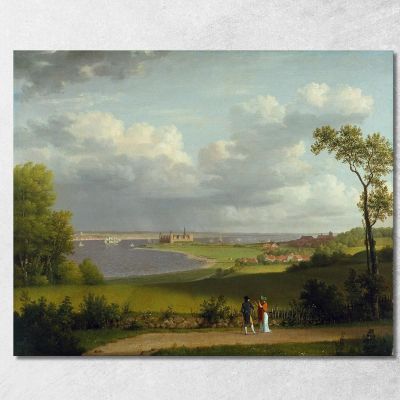Vue Au Nord Du Château De Kronborg Christoffer Wilhelm Eckersberg cwe92 tableau impression sur toile 