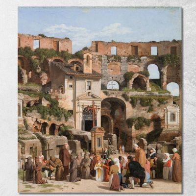 Vue De L'Intérieur Du Colisée 2 Christoffer Wilhelm Eckersberg cwe97 tableau impression sur toile 