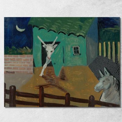 Cortile Cyprián Majerník cmj97 quadro stampa su tela