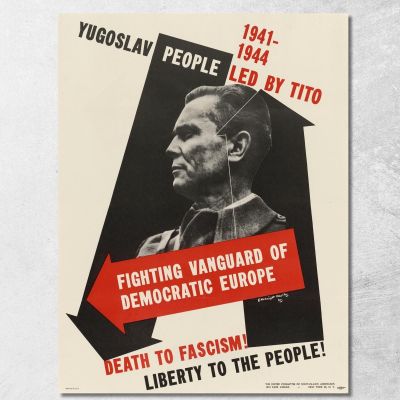 Morte Al Fascismo! Libertà Al Popolo! Edward McKnight Kauffer emk2 quadro stampa su tela