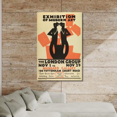 Ausstellung Moderner Kunst - The London Group Edward McKnight Kauffer, emk3 drucken auf leinwand