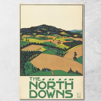 The North Downs Metropolitana Di Londra Edward McKnight Kauffer emk14 quadro stampa su tela